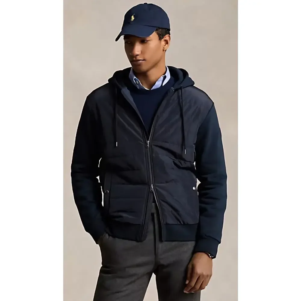Polo Ralph Lauren Men’s XXL/2XL‎ Hybrid Full Zip Hooded Jacket Navy Blue Quilted